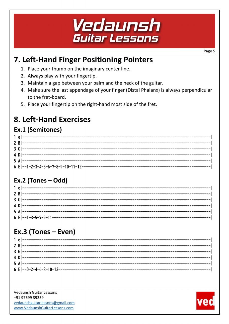 Vedaunsh Guitar Lessons - Chapter 1 - Page 5